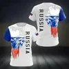 Herr t-shirts Ryssland National Emblem Flag 3D Print män kvinnor pojkar barn t-shirt dagligen casual överdimensionerad lös kort-slved tshirts homme topps t240419