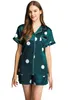 Women's Sleep Lounge Kvinnor Satin Pyjamas Set Pyjama Set Short Sleeve Sleepwear S ~ 3XL Plus D240419