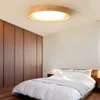 Lustres LED moderne Real Wood Lampes pour chambre au balcon de chambre