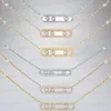 Designer Messikas Pendant Neckor for Women 18K Rose Gold S925 Silver Geometri Sliding Three Diamond Valentines Day Jewelry Gift