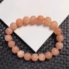 Bracelets de liaison bracelet Natural Sunstone Lotus Bread Bracelet Crystal Healing Gemstone pour femmes Fengshii Birthday Present Amour Gift 1PCS 10 mm