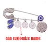 Brooches Customize Name Quran AYATUL KURSI Baby Brooch Islam Muslim Pin