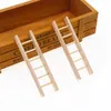 Decoratieve beeldjes 6 stks 2,7 10 1 cm Home Garden Houten ladder Miniaturen Scène Tool Emulational Model Dollhouse Decoratie