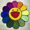 Teppiche mehrfarbige Blumen Tufting Teppich Ins Cartoon Wohnkultur Teppich weiche Plüsch Antislip Wohnzimmer Schlafzimmer Bodenmatte Mädchen Geschenke Teppich HKD