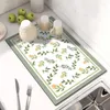 Tischmatten Schale Trocknungsmatte Absorbierer Schalen Abfluss für Küche schützen Arbeitsplatten -Ess -Spots vor Hitze