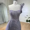 Party Dresses Serene Hill Lilac One Shoulder Split Open Mermaid Pärled kväll 2024 Eleganta klänningar för kvinnor DLA72277