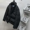 2024 Luxury Brand Womens Down Jacket Fashion Mode d'hiver manteau long avec ceinture Tendance chaude Parka Femme Coton Large Pocke Casual Coat