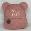 Bags Kids Name Backpack Personalized Name Bag Personalised kids bag Children Toddler Teddy Bear Backpack Custom Name Bag Embroidered