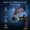 Elektrische massagers Mini Massage Gun 6 Speed diepe weefsel Percussion Spiermassager Fasciaal pistool voor pijnverlichting lichaam en nek vibrator Fitness Y240425