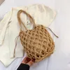 Bolsa de praia de verão para feminino malha de malha de malha de malha de ombro reticulado viagens hollow shopper bolsa de moda feminina