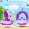 Summer Baby Float Circle Swimming Inflatable Spädbarn Floating Kids Swim Pool Accessories Sunshade Circle Bathing Toys 240407