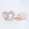 PACIFIERS# MIYOCAR PERSONALISERAD ROSE GOLD BLING PACIFIER och FULL ROSE GOLD PACIFIER CLIP BPA GRATIS DUMMY UNIKE DESIGN Gift Baby Showerl2403