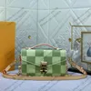 24SS Women Checkerboard Contrast Torby Piganal Crossbody Bag dla kobiet luksusowy designerski torebek uchwyt na karty na zewnątrz portfel podróży Messe Ohbt