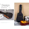 Bolsas 600d Caixa de guitarra à prova d'água Caixa de guitarra dupla de guitarra preta acolchoada Backpack Strap Guitar Bag para 40 "41" XAZ5