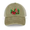 Ball Caps Christmas Time With Cardinal Birds Cowboy Hat Horse UV Protection Solar Woman Men's