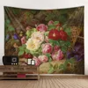 Tapestries Flower And Bird Oil Painting Tapestry European Retro Art Hanging Cloth Scene Wall Bohemian Home Decoration