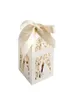 Embrulhar presente 100pcsset Wedding Favors Boxes Caixa de doces oco com o chá de bebê de noiva de fita suprimentos de decoração de bebê8137238