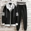 Frühlings Sommer Herren koreanische Mode Loose Tracksuit Casual Hoodies und Hosen zweiteilige Sets Männer Sportswear Clothing 240412