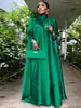 Sukienki swobodne eleganckie satynowe dla kobiet jesienne szatę odzieżową longue mousseline femme maxi długa sukienka streetwear wielkie huśtawka vestidos