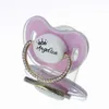 Pacifiers# MIYOCAR Lovely Luxuriou bling Custom baby pacifiers with name Adorned with Elegant Rhinestones for boy girl 0-6 Months6-18 ML2403