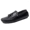 Casual Shoes High Quality Men's Classic Men Wedding Dress Genuine Leather Mens Slip On Handmade Male Comfortable Loafers