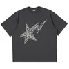 Männer T-Shirt 100% Baumwollstar Y2k Streetwear Übergroße koreanische Mode Harajuku Kurzarm Tee Print Grafik Ästhetische Kleidung 240418