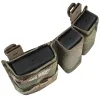 Packs Sacs de magazine de magazine de pistolet tactique Double Mag Hunting Airsoft Holder avec clip de support en nylon