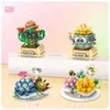 3D الألغاز Loz Lizhi Building Build Simulation Cactus Decoration Puzzle Small Associal Assolbly Toy Childrens Gift 240419