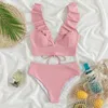 Bikini de maillots de bain féminin Femmes à taille haute