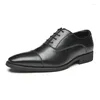 Dress Shoes Three Joints Inside Heightened Business Soft Sole Lace-up Pointed Toe Oxfords