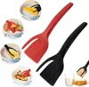 Ручка 2-в-1 и щипцы для скребков, многофункциональные непредвзятые кухонные скребки щипцы для барбекю для кухни кухни выпечка (черный и красный)