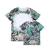 Print Sublimation Leopard Heat Party Shirts Transfer Blank Bleach Shirt Bleached Polyester T-Shirts US Men Women Supplies Gj0224 ed T-