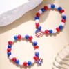 Очарование браслетов американского дня независимости Дня независимости Персонализированная мода MTI Слоистый флаг США