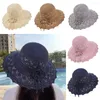 Beretti Donne Lady Girl Hat Fisherman Protezione da sole Visita Cappelli secchi larghi Brim Bowknot Panama Sun Shade Spring Summer Summer