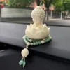 Decorative Figurines 7.5X9.8CM High-end Creative Little Buddha Lotus Car Interior Control Decoration Cute Accessories