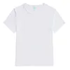 10pcs / lot Plain Sublimation Blanks Polyester Kid T-shirt avec une sensation de coton pour les cadeaux d'enfants personnalisés 240410