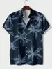 Męskie koszule swobodne letnią klapę dla mężczyzn i kobiet Palm Tree Print