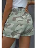 Shorts féminins 2024 Pretty All-Match Summer Casual confortable Camouflage Camouflage Print Design haute taille pour les femmes