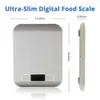 Kroppsvikt skalor 5/10 kg elektronisk köksskala LCD -mätverktyg rostfritt stål digitalt vägningsskala mat diet balans skala matlagning bakning 240419