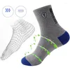 Chaussettes masculines 3 paires d'humidité respirante époustouflante athlétique pour les hommes et les femmes - la longueur de la cheville de conception brodée