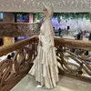 Ethnic Clothing Arabic Dubai Satin Abayas For Women Eid Ramadan Muslim Modest Dress Ruffles Cardigan Islam Kimono Kaftan Marocain Robe