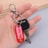 Keychains 5-20pcs Plastique Cléchette clés clés FOBS LUGGAGE ID Étiquette Cartes de noms Tags avec anneau fendu pour chaînes de bagages Decoration Rings