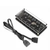 Новый 2024 5V 3-контактный кабель RGB 10 Hub Splitter Power 3pin Argb Adension Adension Advension Advension для Asus aura Sync MSI ASROCK RGB Светодиод с случаем ASUS для