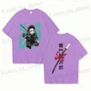 T-shirts masculins Hot Fashion Kamado Tanjirou T-shirt imprimé T-shirt graphique T-shirt Womens Top Casual Cool Summer Shorts Slave T240419
