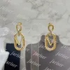 Women Earring Designer Ear Pendants Charm Earrings Luxury Letter Ornaments Golden Ear Studs High Quality Earing Wedding Party Jewellery