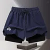 Herren-Shorts Basketball-Fitness-Training Jogging Sports Sommer Schnelltrocknend atmungsaktives Doppelschicht-Freizeitstrand