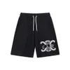 Shorts masculinos tendências clássicas de moda de verão letras casuais letres de elástico impresso Banda preto e branco shorts de cordão