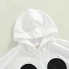 Jacken 2-6 Jahre Kinder Cloak Halloween Kontrast Farbe Kapuze unregelmäßiger Ghost Cape Pullover für Mädchen