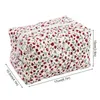 Storage Bags Pretty Floral Print Makeup Bag With Zipper Portable Travel Skincare Pouch Organizers Cosmetic For