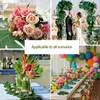 Dekorativa blommor 90st 6Kinds Artificial Palm Leaves Tropical Decorations for Jungle Party Beach Birthday Hawaiian Accessories